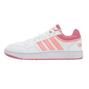 Adidas Hoops 3.0 Low-Top Sneakers Leather White Colour For Women