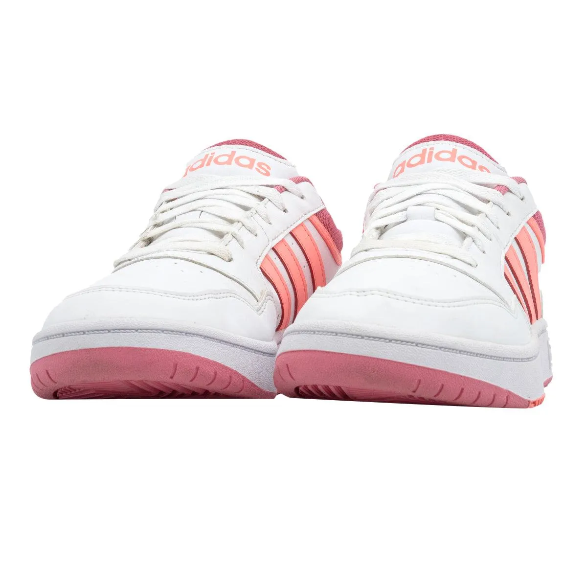 Adidas Hoops 3.0 Low-Top Sneakers Leather White Colour For Women