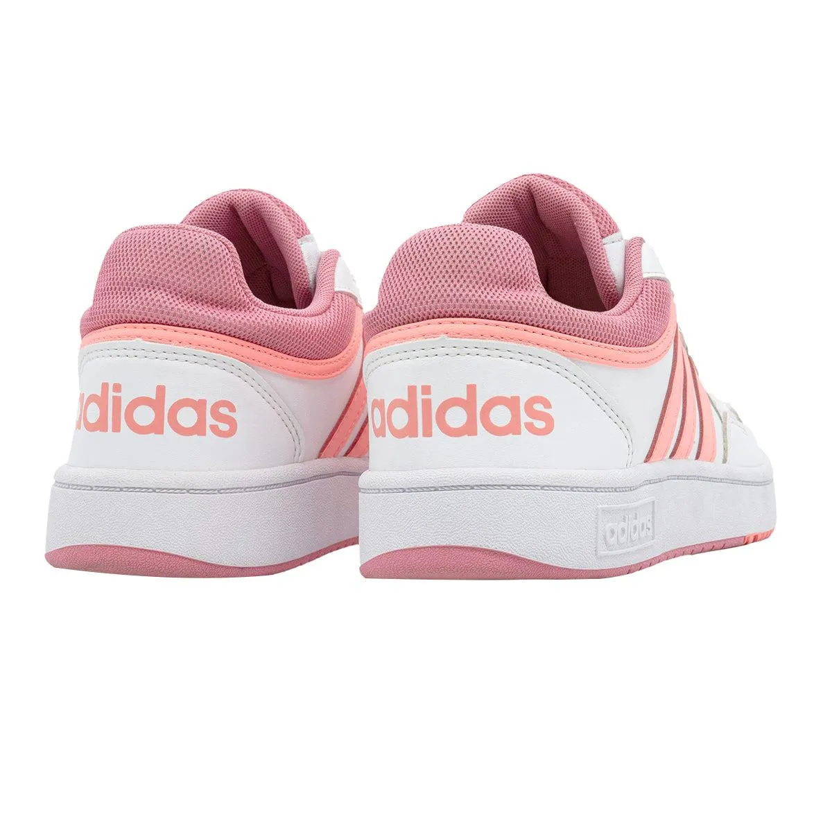 Adidas Hoops 3.0 Low-Top Sneakers Leather White Colour For Women