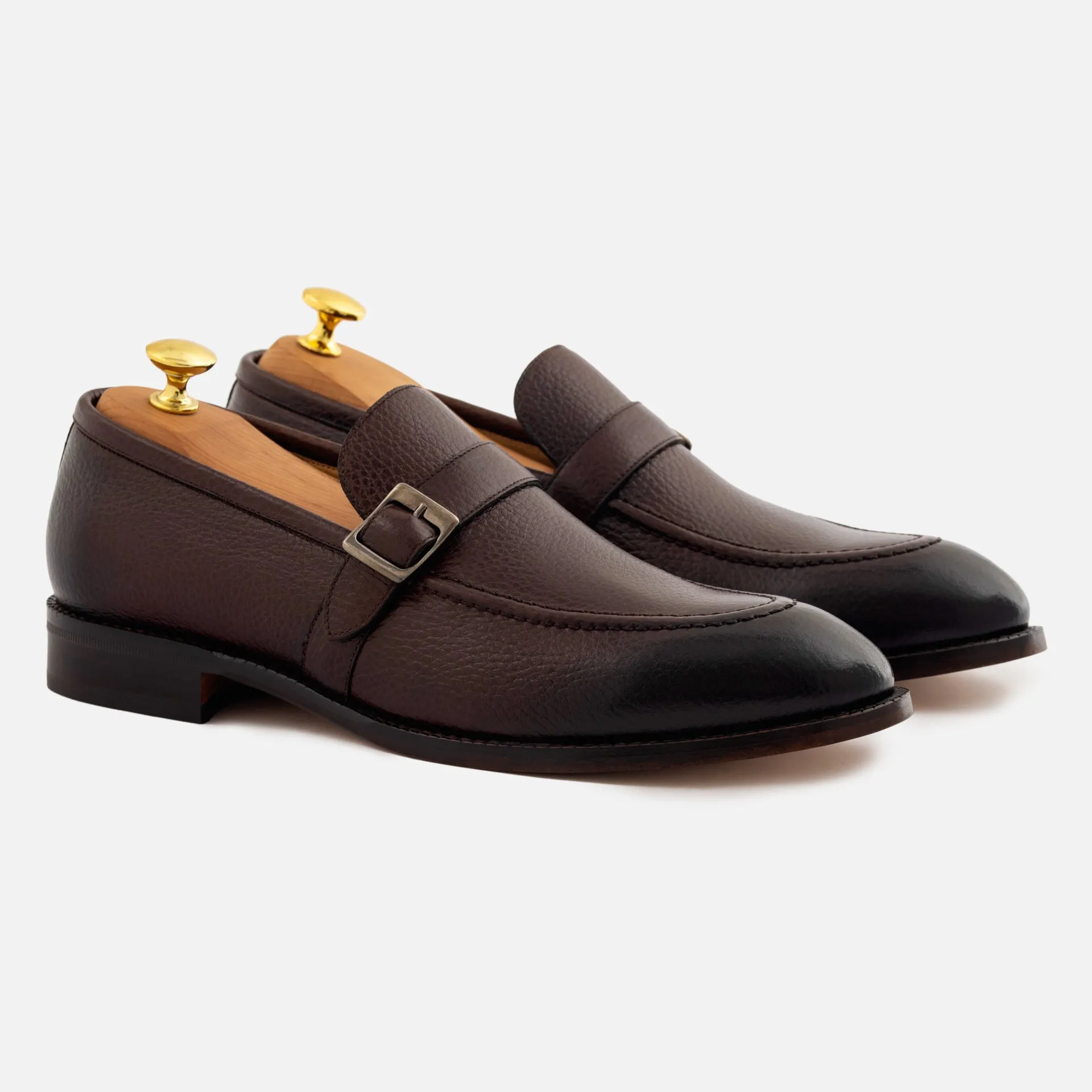Archie Belted Loafer - Men’s  Pebbled Leather