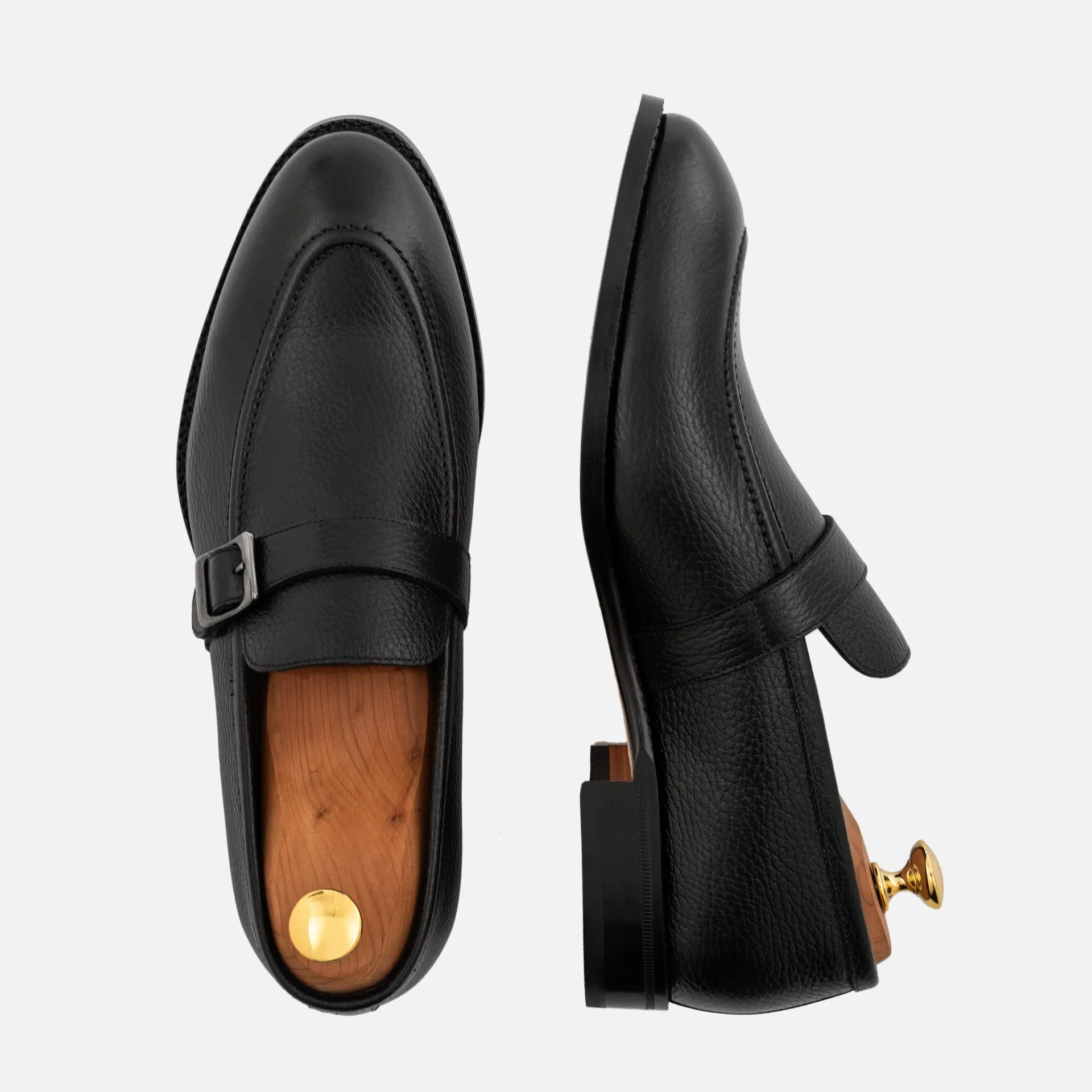 Archie Belted Loafer - Men’s  Pebbled Leather