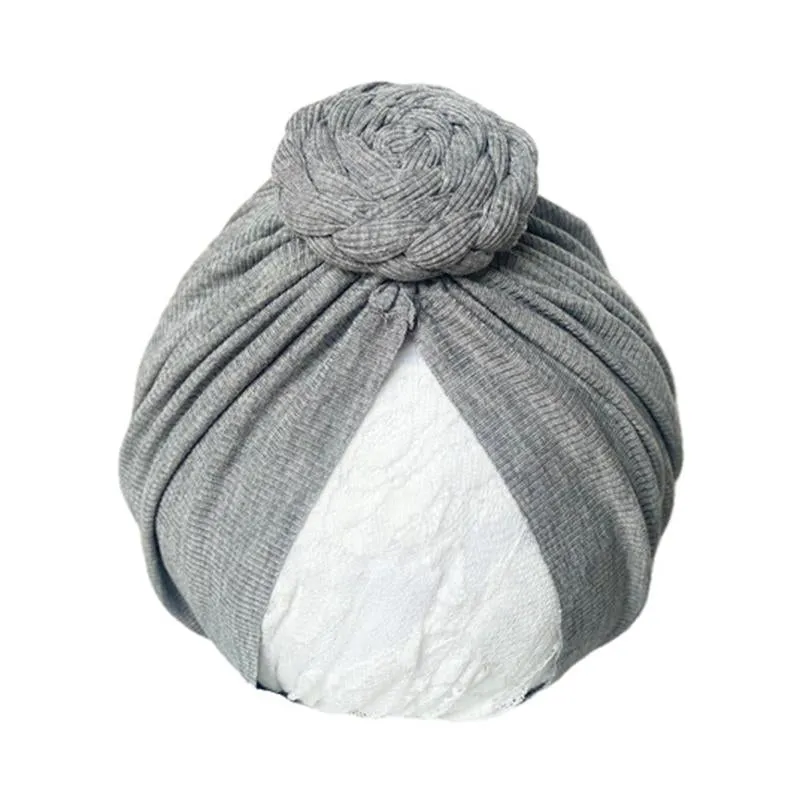 Baby Braid Decor Solid Color Turban Wholesale 9158556