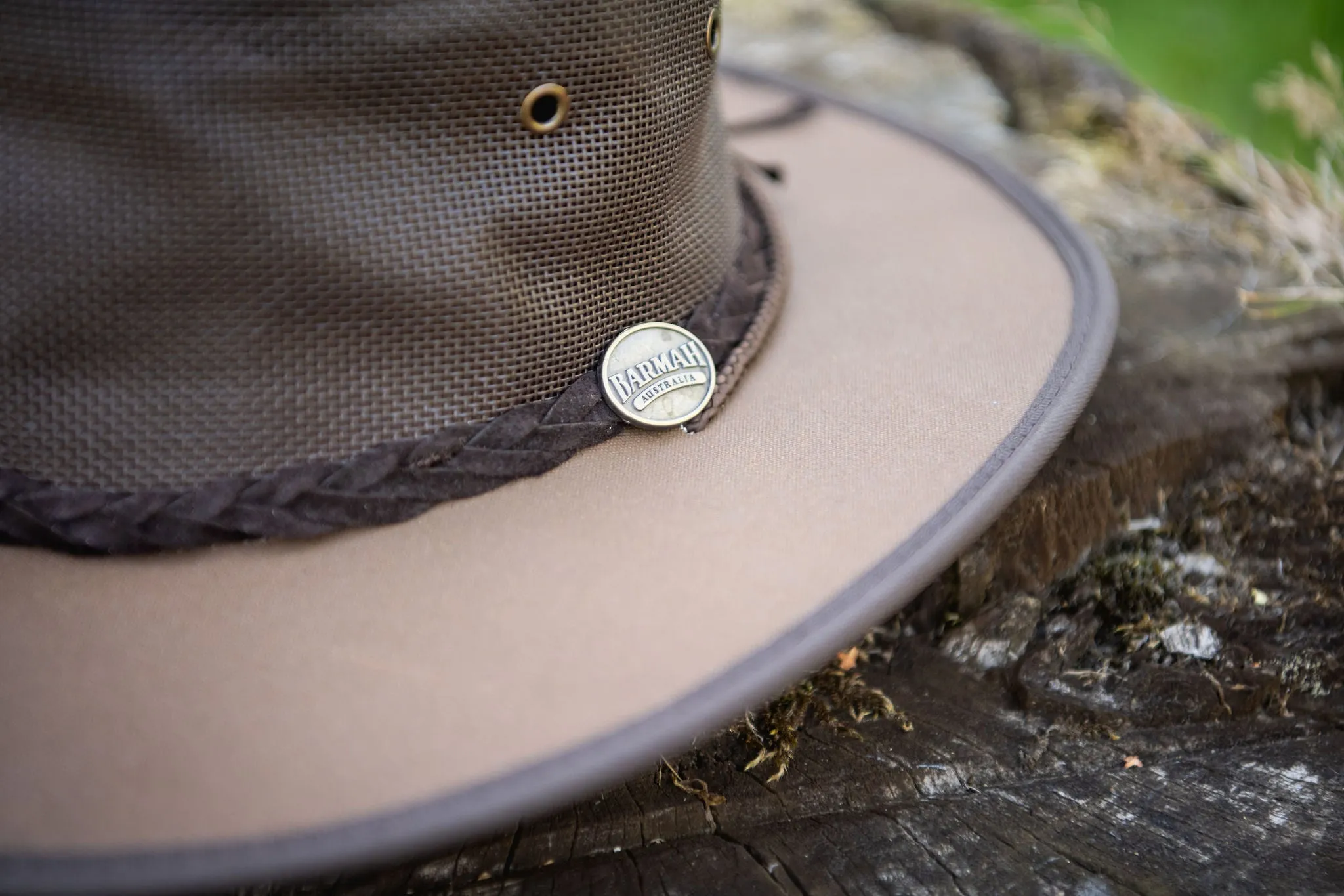 Barmah Hat | 1057 Foldaway Cooler Brown Canvas