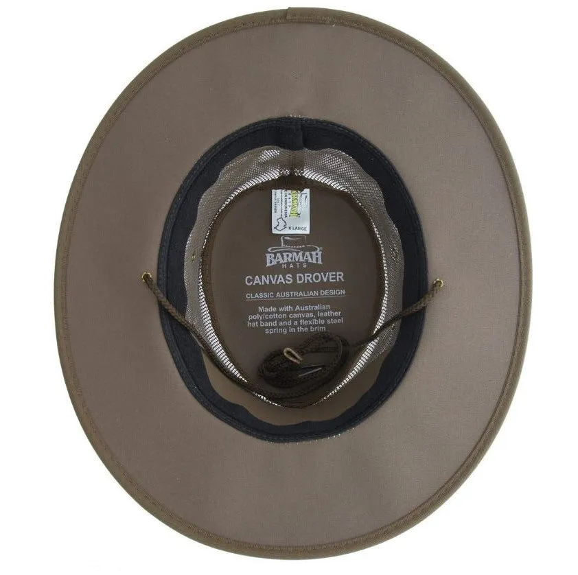 Barmah Hat | 1057 Foldaway Cooler Brown Canvas