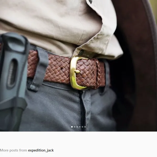 Barmah Hats | Balmain Kangaroo Leather Belt in Brown