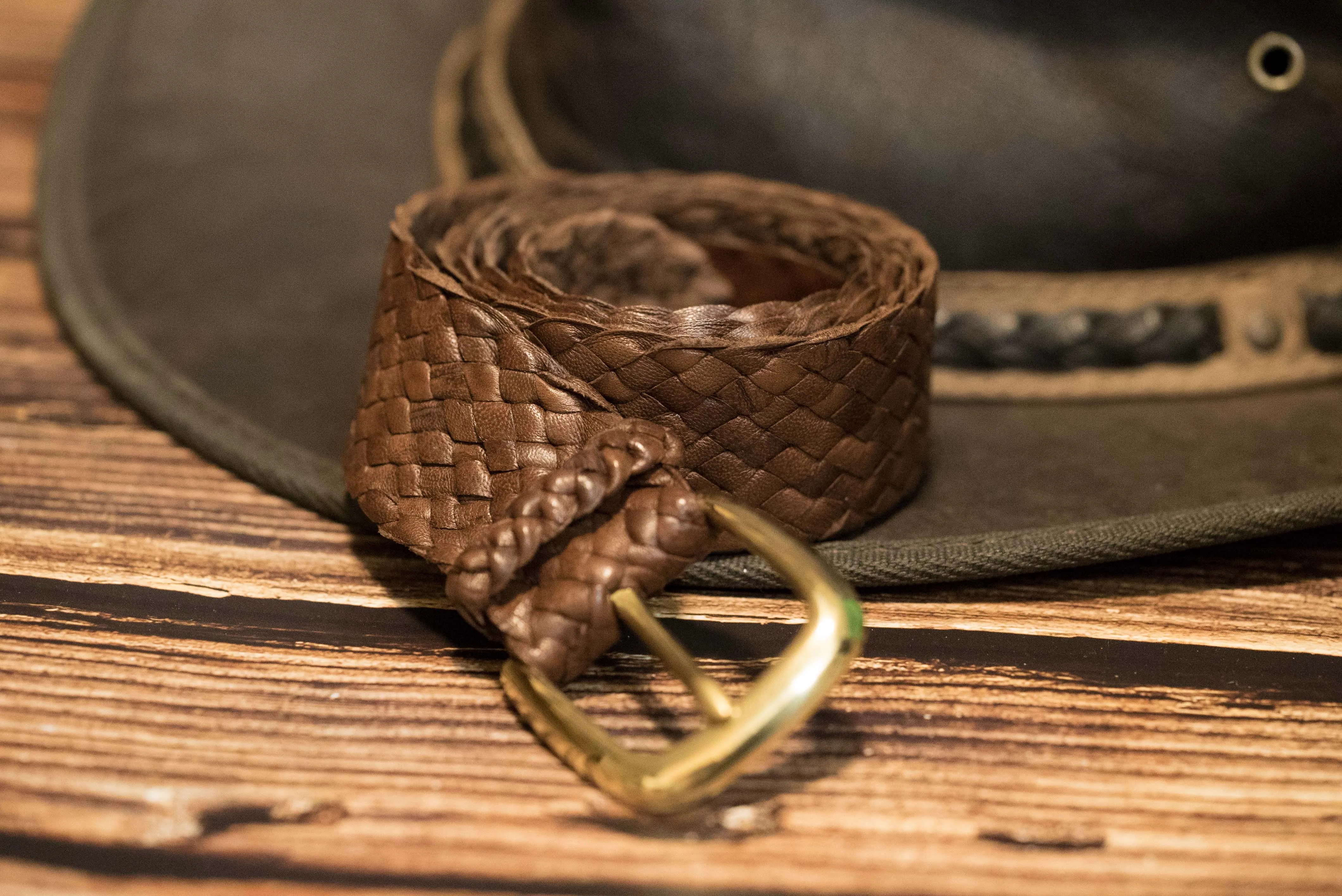 Barmah Hats | Balmain Kangaroo Leather Belt in Brown