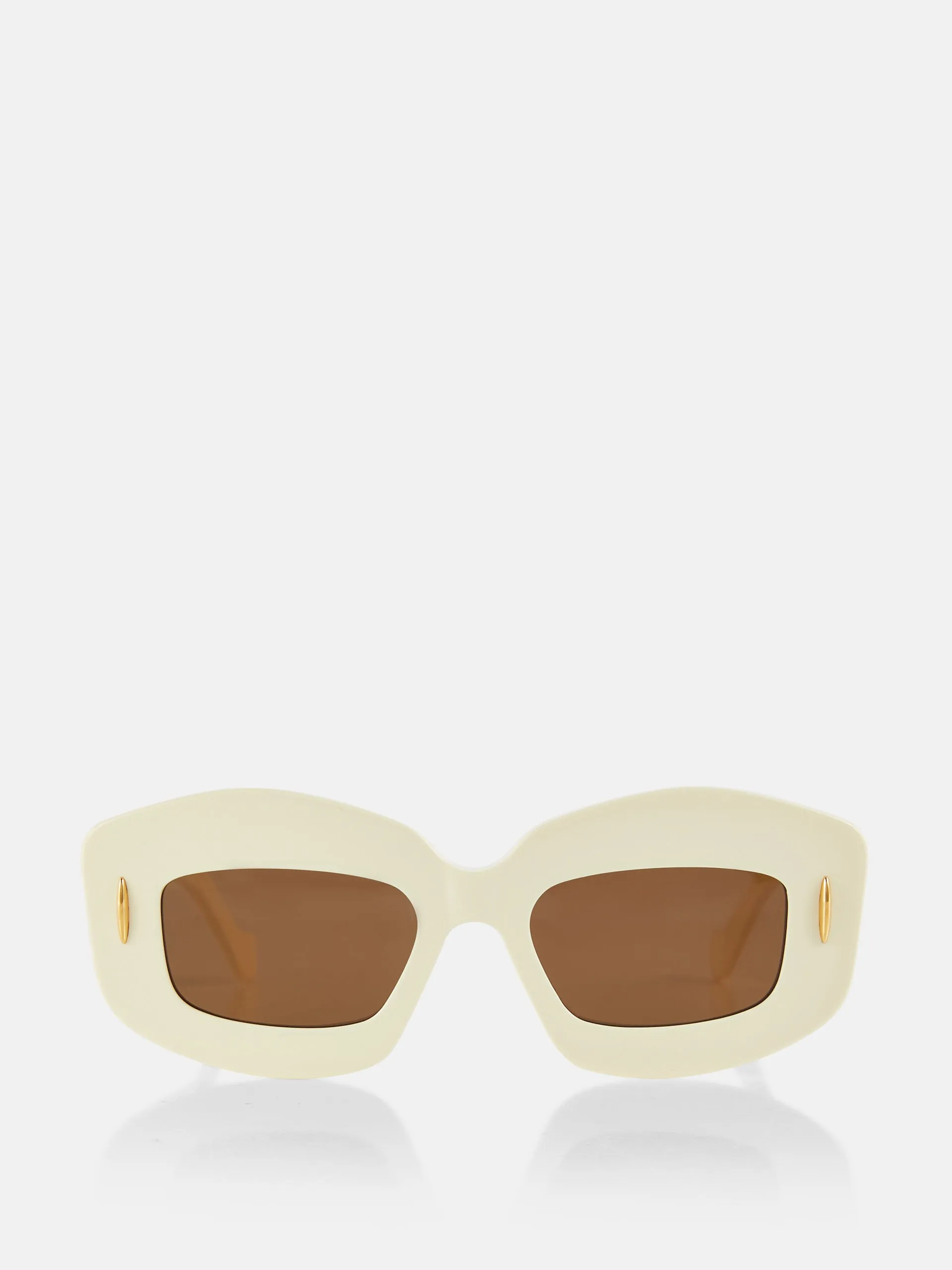 Beige screen rectangular sunglasses