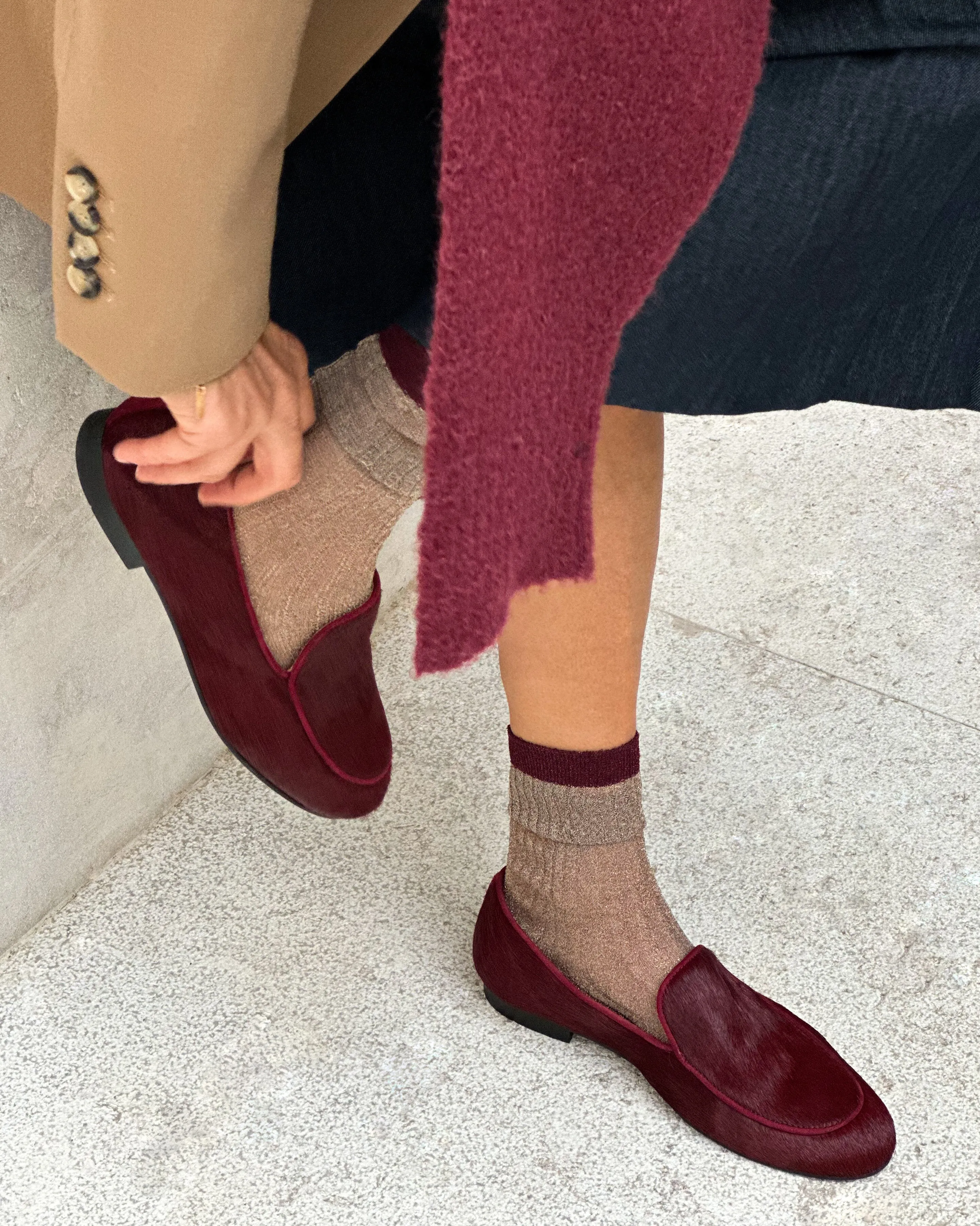 Bordeaux Calf Hair Loafer