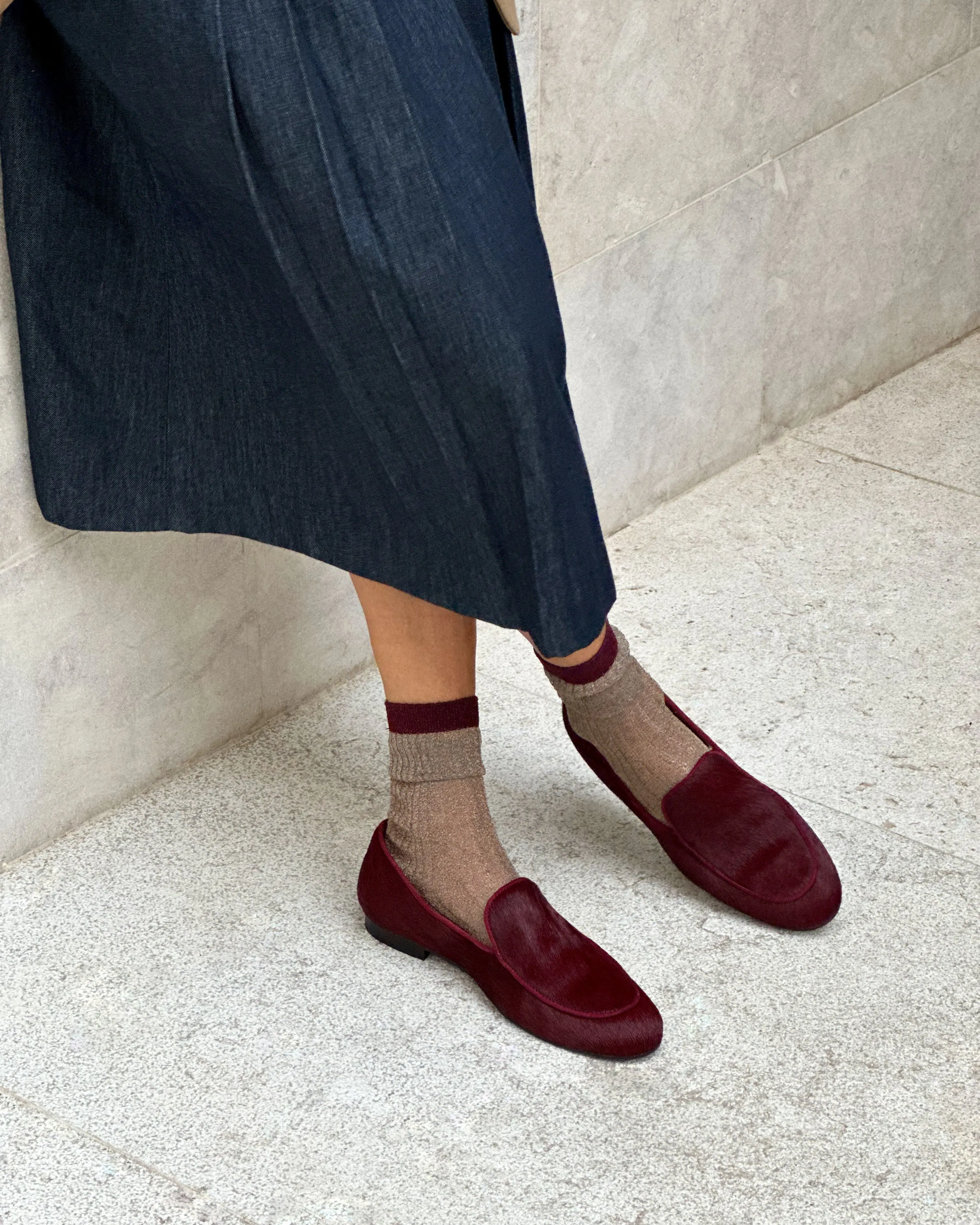 Bordeaux Calf Hair Loafer