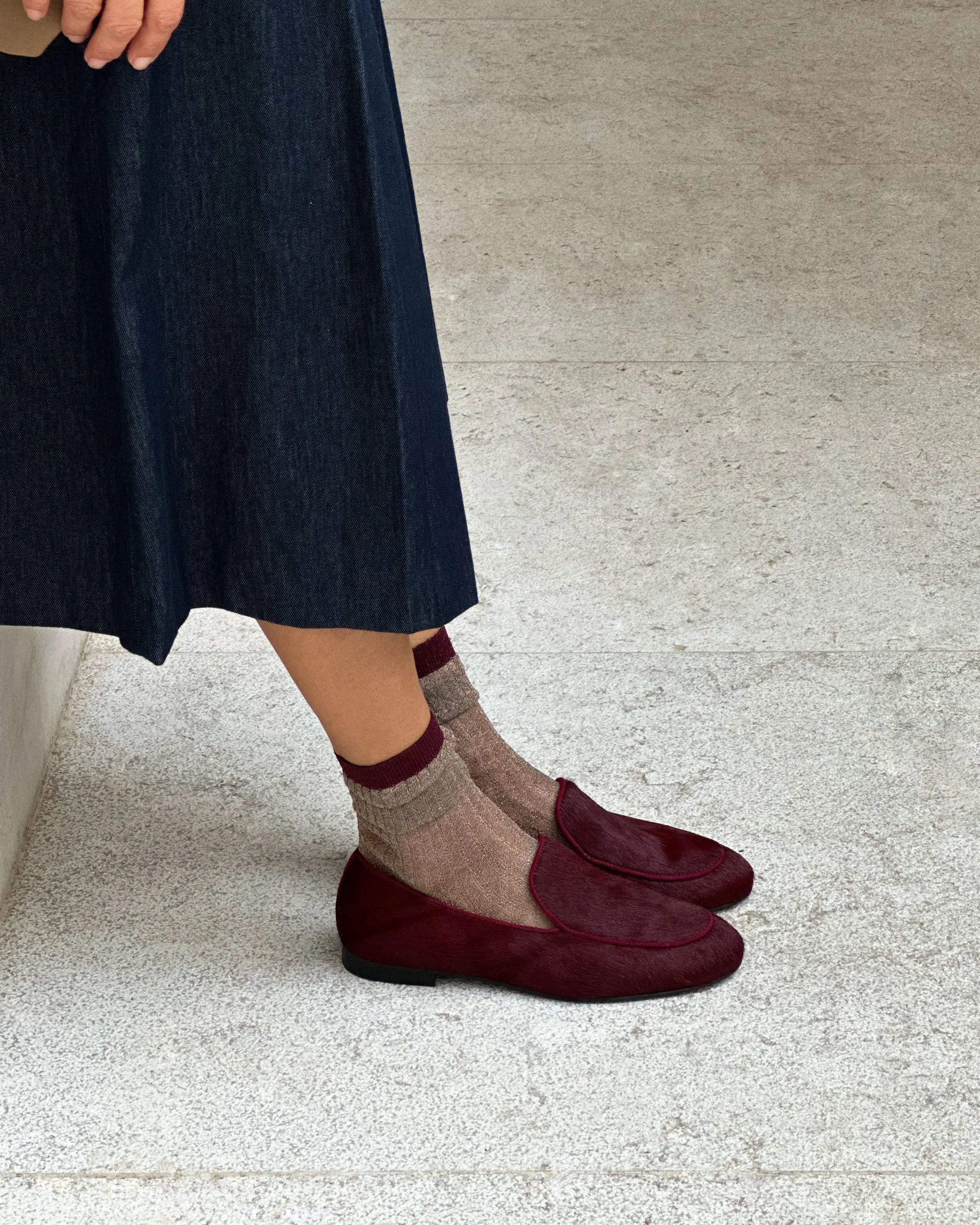 Bordeaux Calf Hair Loafer