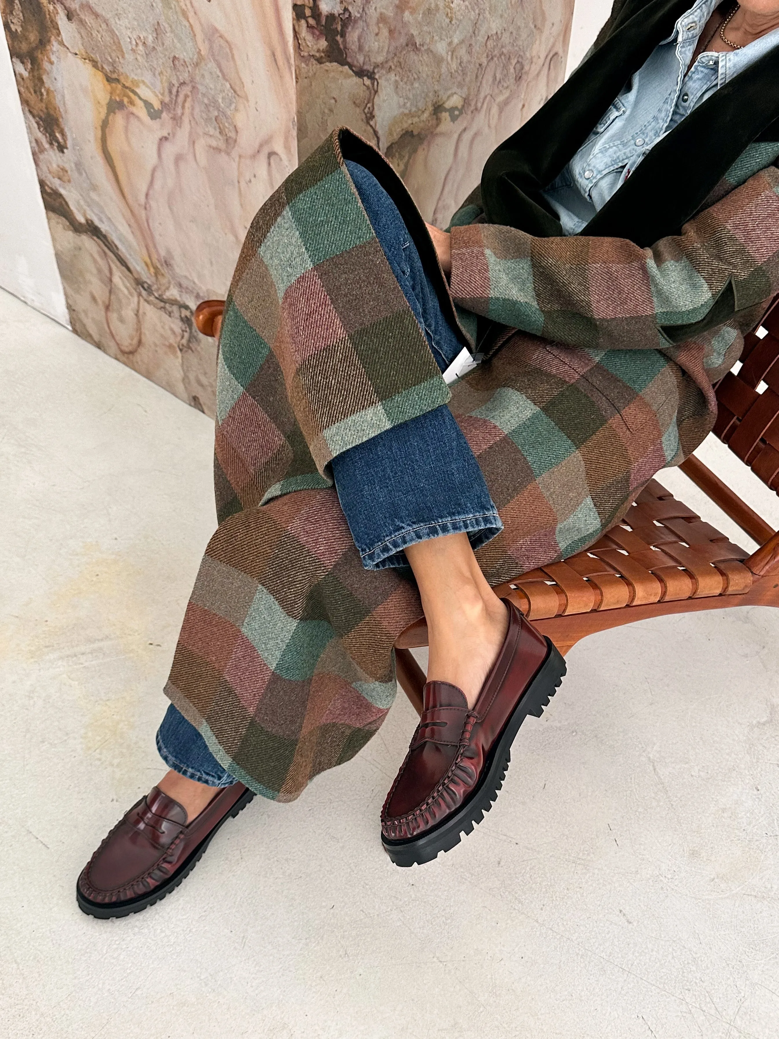 Bordeaux Penny Chunky Loafer