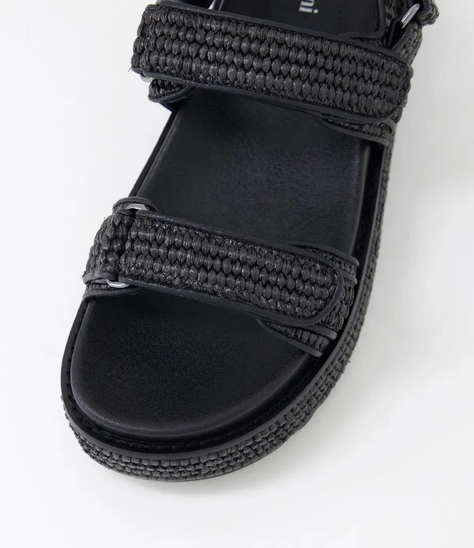 BRIDGETTE NATURAL WOVEN LEATHER SANDALS