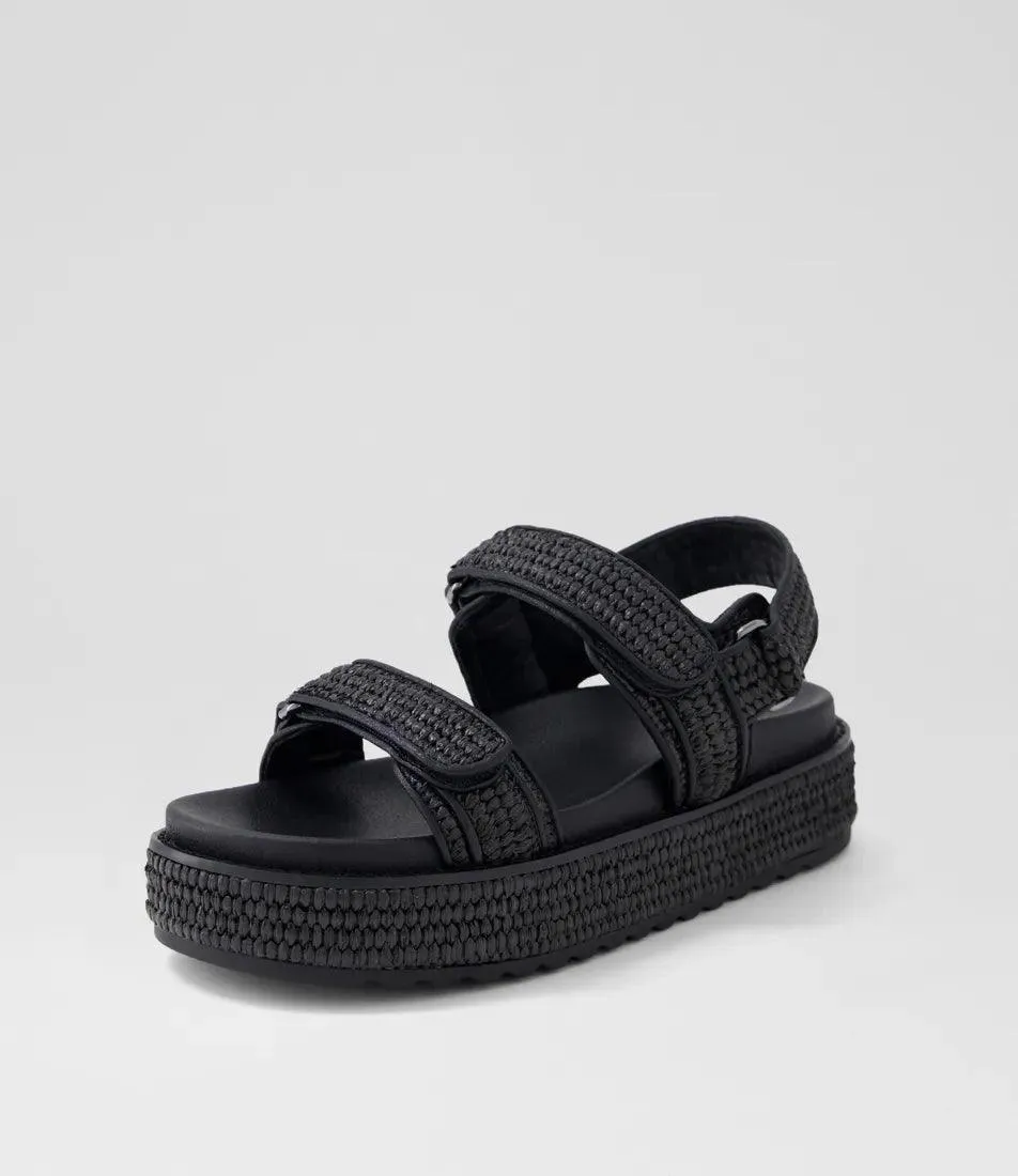 BRIDGETTE NATURAL WOVEN LEATHER SANDALS