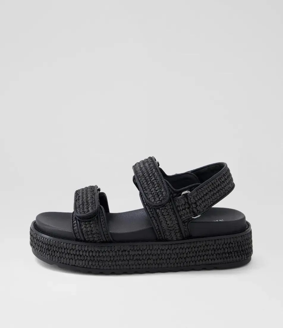 BRIDGETTE NATURAL WOVEN LEATHER SANDALS