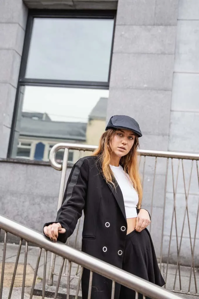 Cotton Wax Quilt Cord Flat Cap