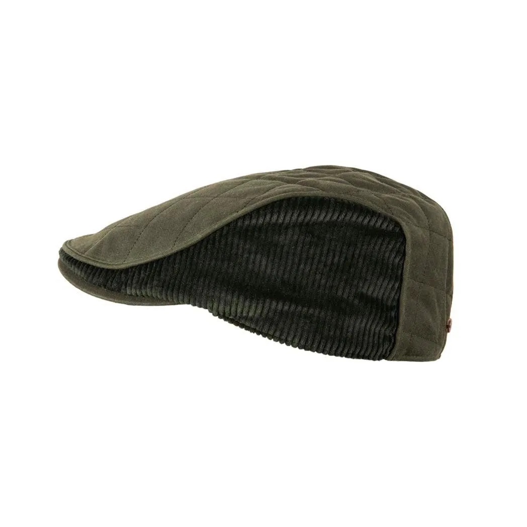 Cotton Wax Quilt Cord Flat Cap
