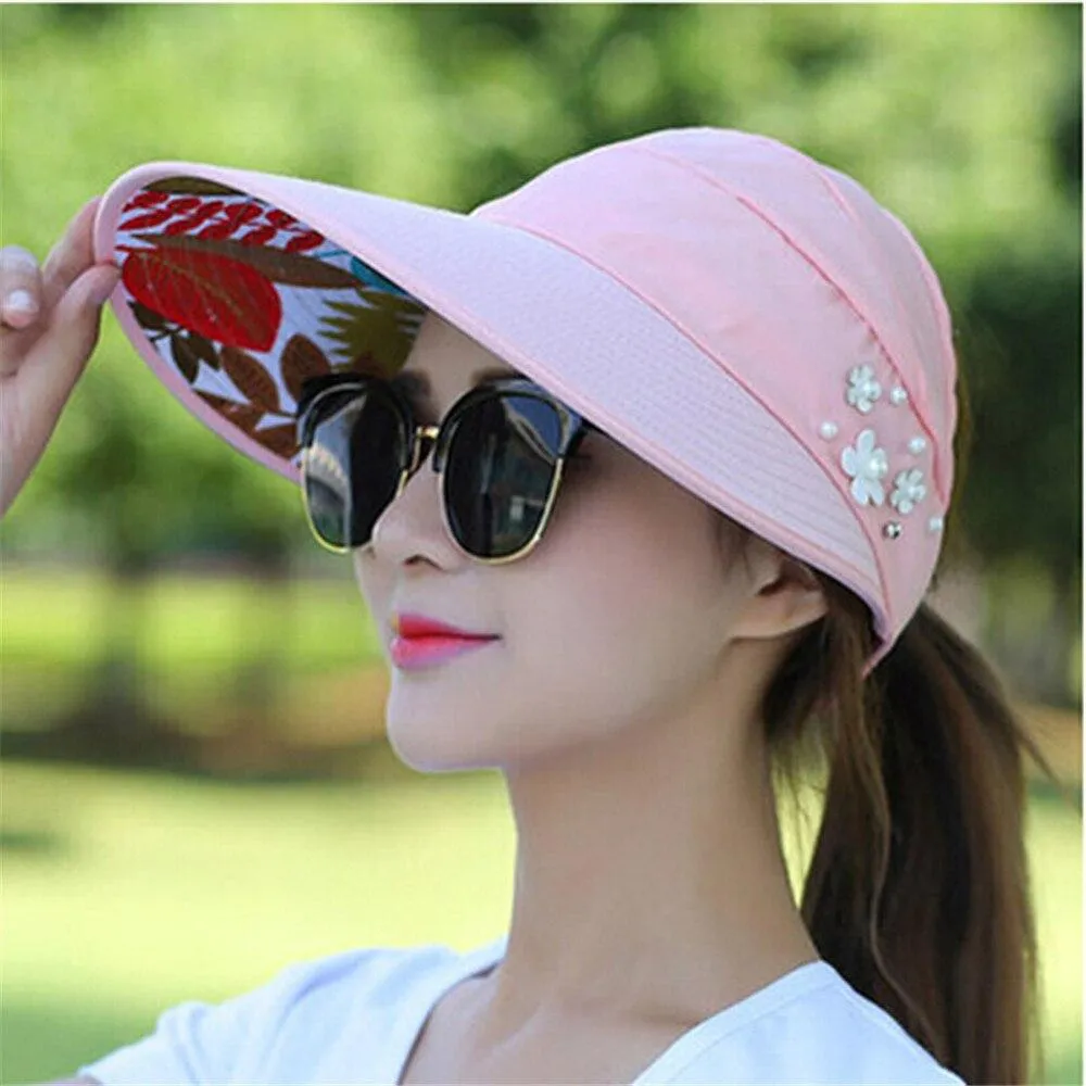 Fun Floral Summer Wide Brim Hat For Summer