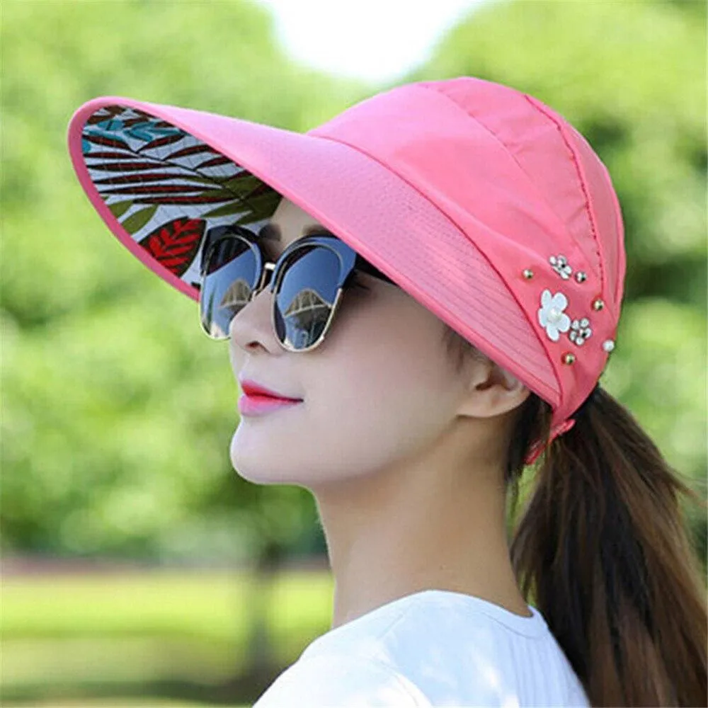 Fun Floral Summer Wide Brim Hat For Summer