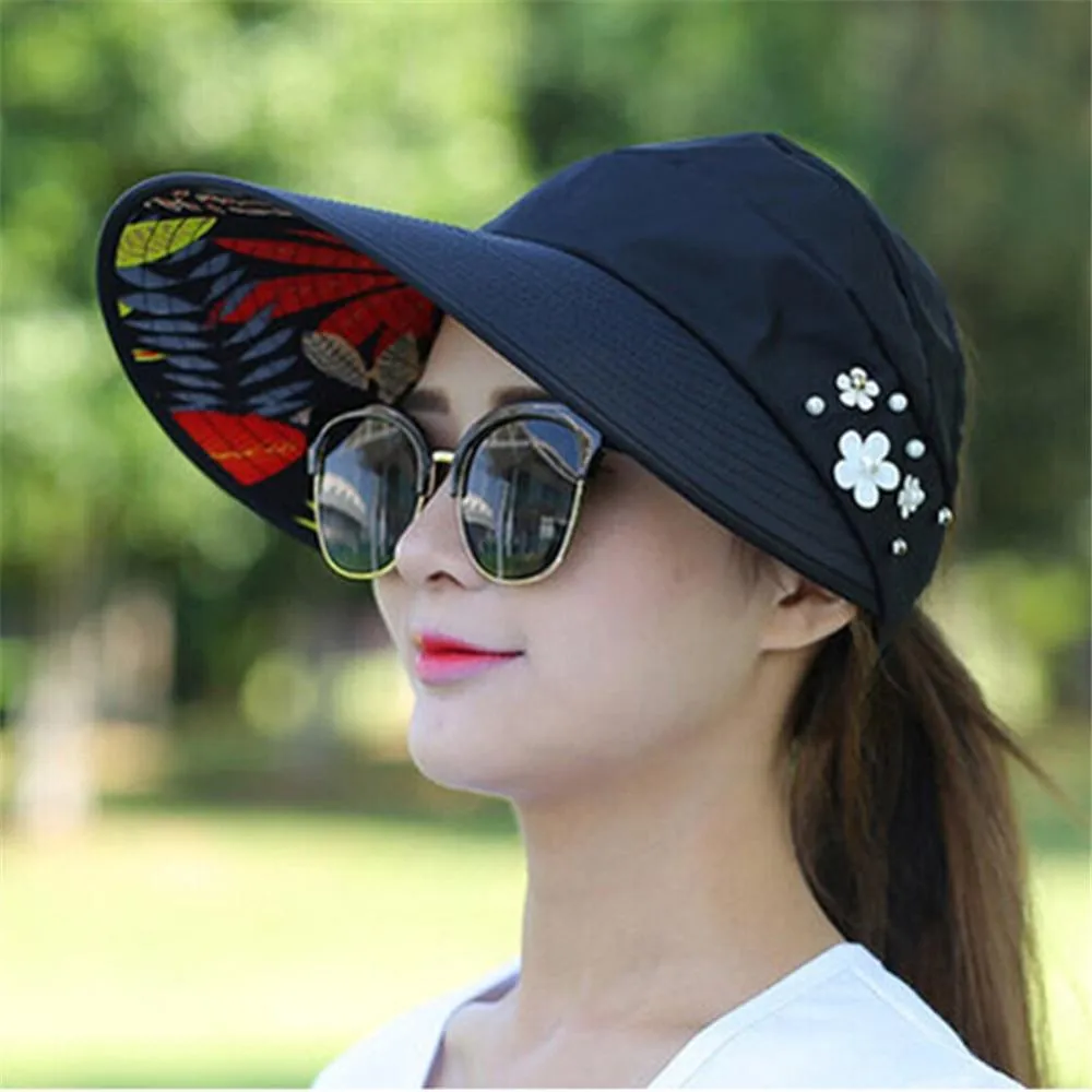 Fun Floral Summer Wide Brim Hat For Summer