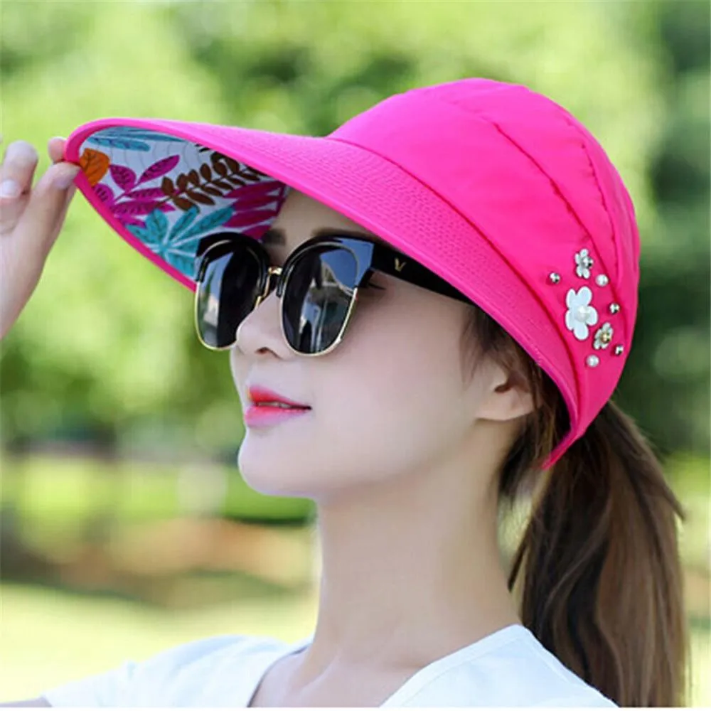 Fun Floral Summer Wide Brim Hat For Summer