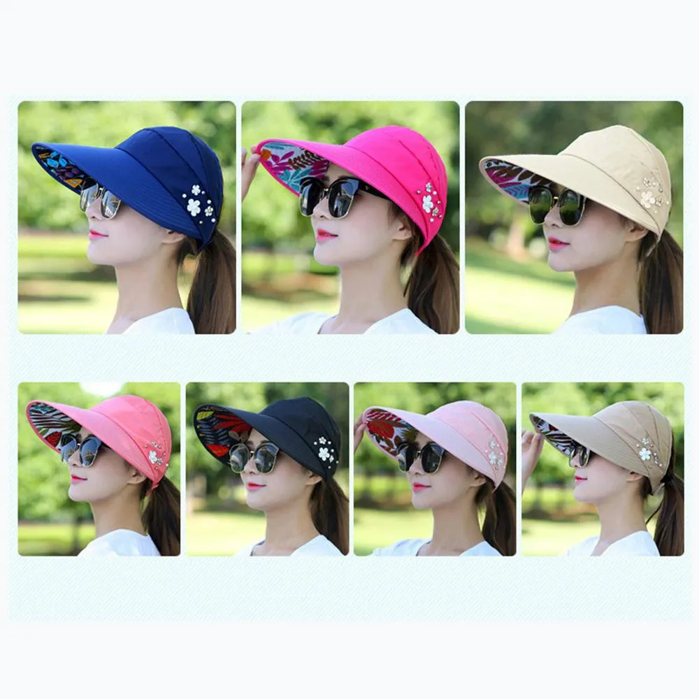 Fun Floral Summer Wide Brim Hat For Summer