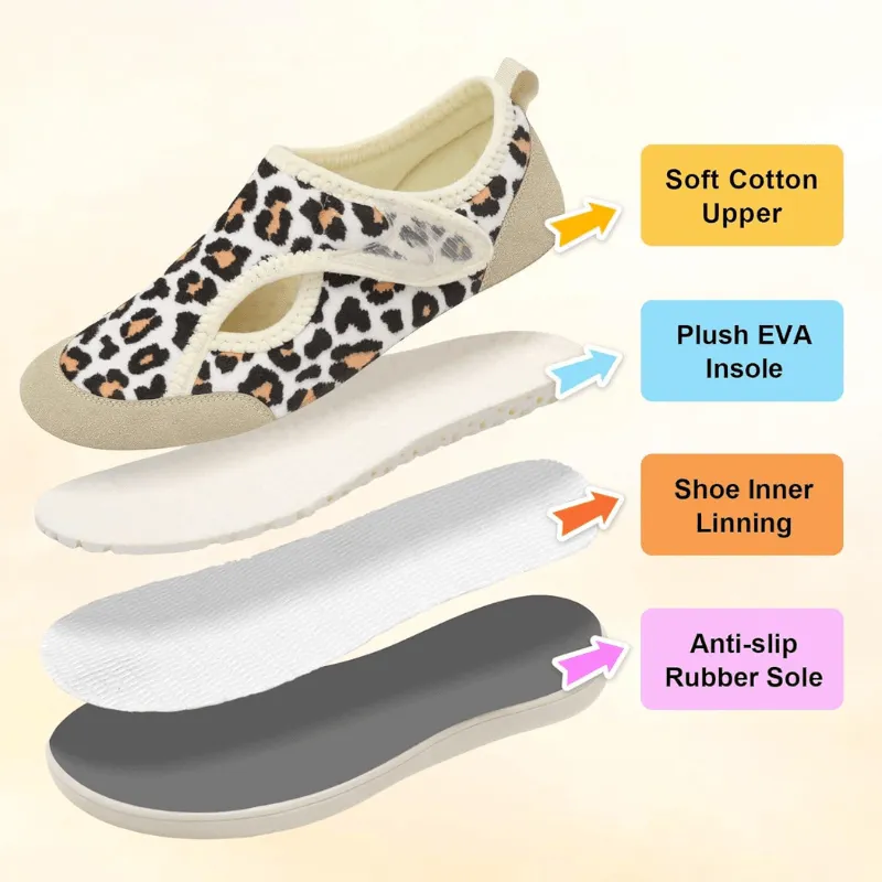 Leopard Print Diabetic Shoes – Stylish Comfort with Custom Fit