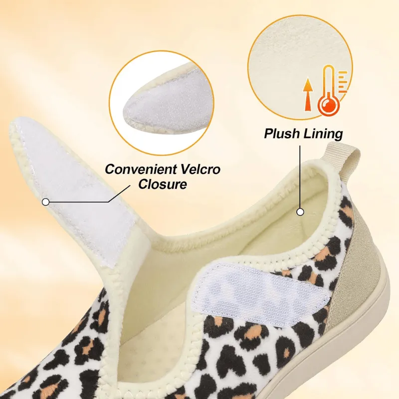 Leopard Print Diabetic Shoes – Stylish Comfort with Custom Fit