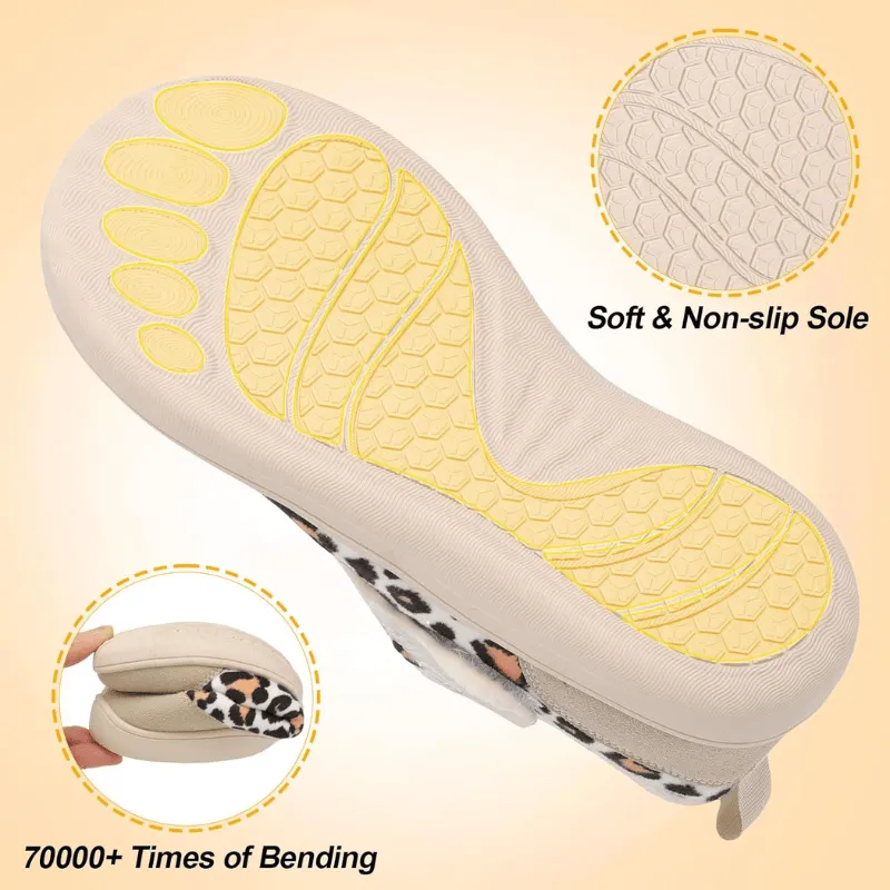 Leopard Print Diabetic Shoes – Stylish Comfort with Custom Fit