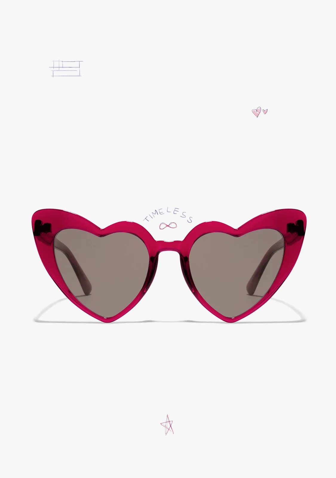 Love Heart Trans Burgundy / Brown