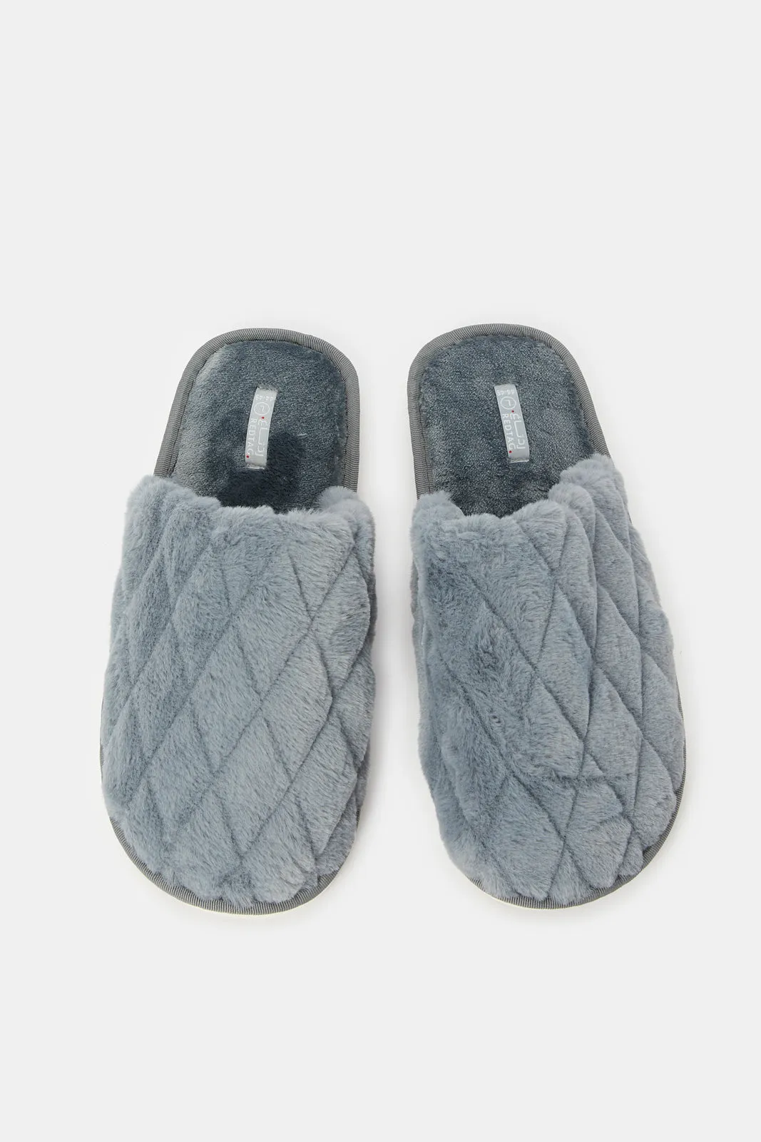 Men Grey Mule Slipper
