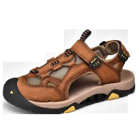 Men's Outdoor Casual Leather Sports Sandals