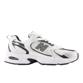New Balance 530 Unisex - White with Silver Metallic And Black MR530LB