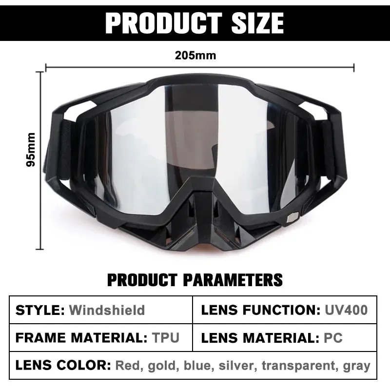 New Protective Glasses Motorcycle Outdoor Sports Windproof Dustproof Eye Glasses Ski Snowboard Goggles Motocross Riot Control 1