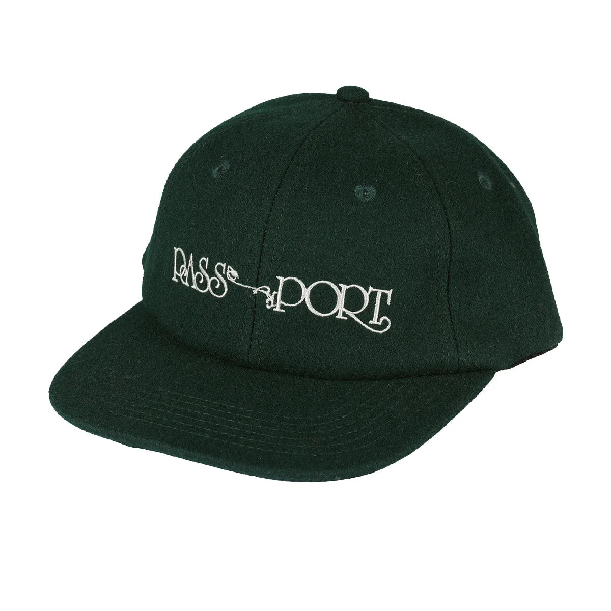 Pass~Port - Stem Logo Woollen Casual Cap Forest Green