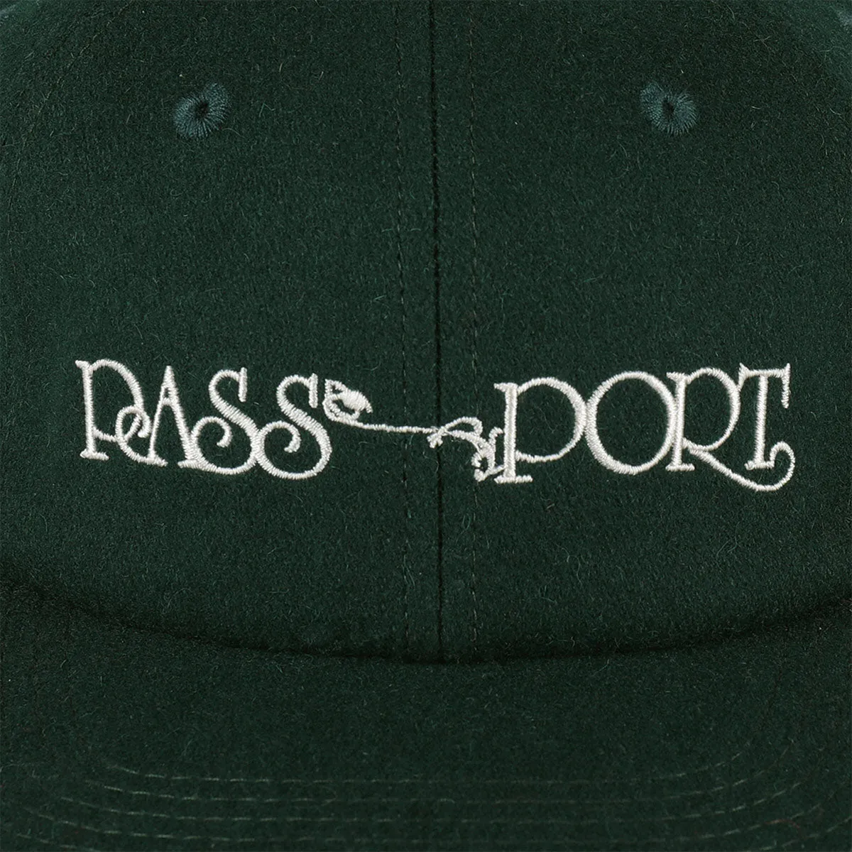 Pass~Port - Stem Logo Woollen Casual Cap Forest Green