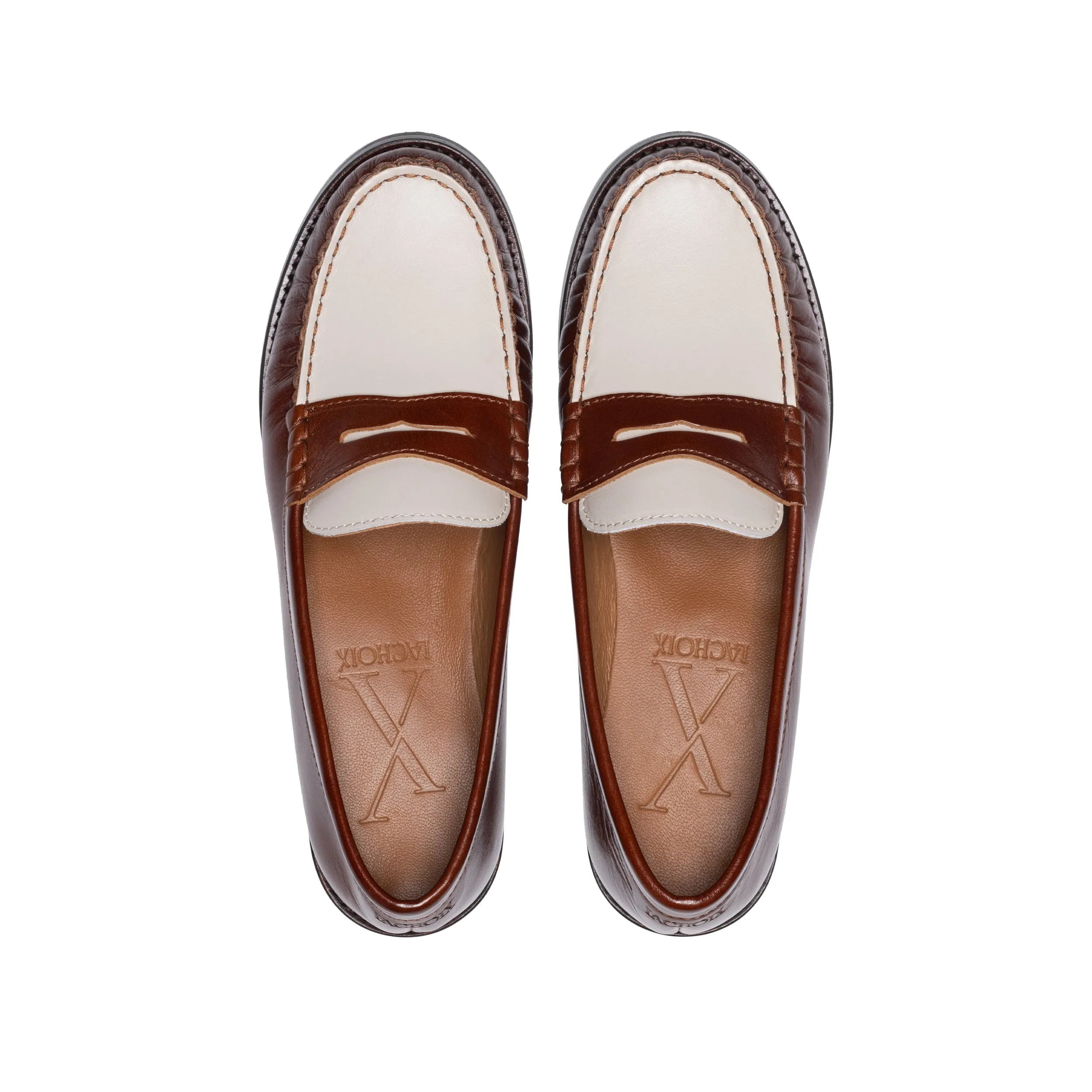 Penny Loafer Brown & Off-White