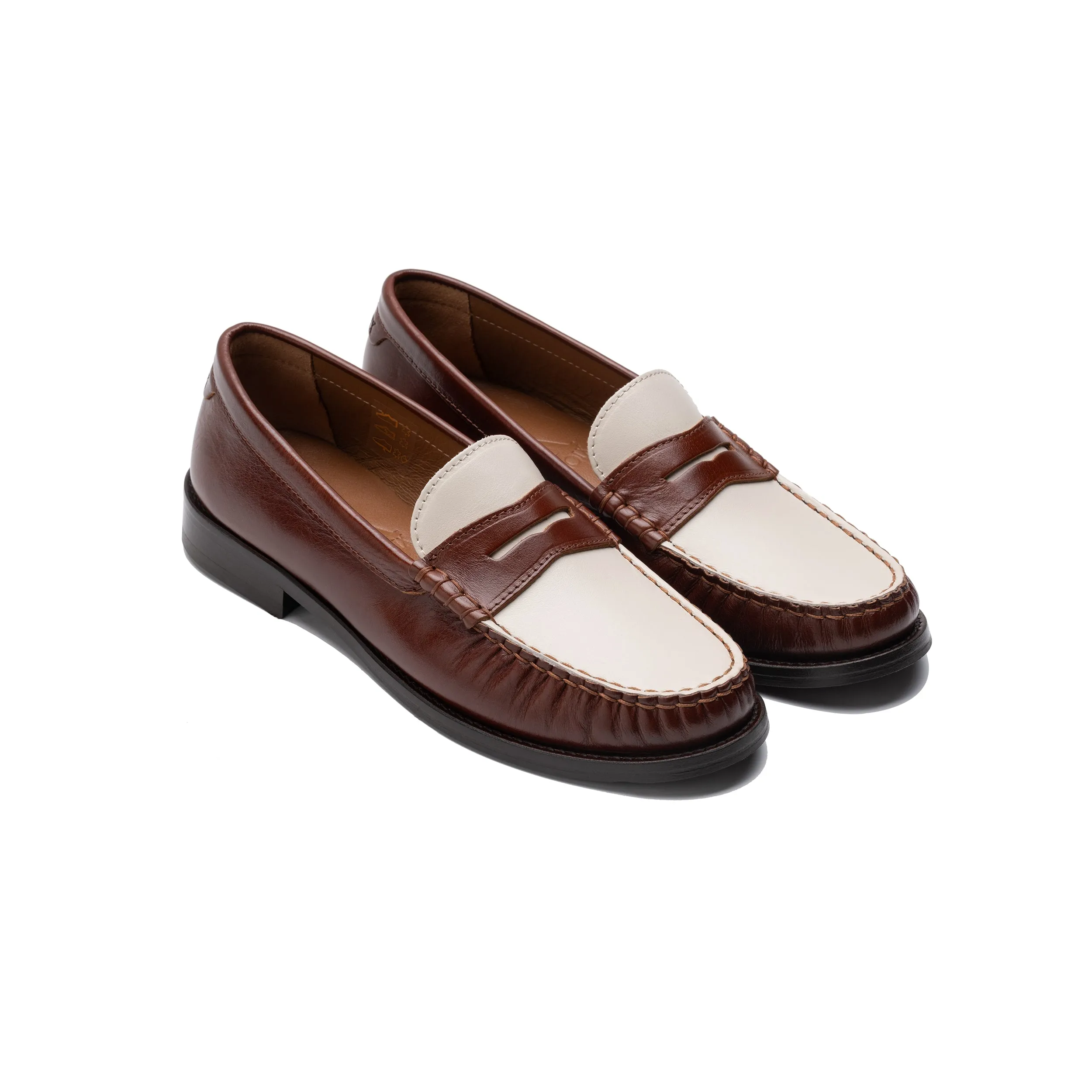 Penny Loafer Brown & Off-White