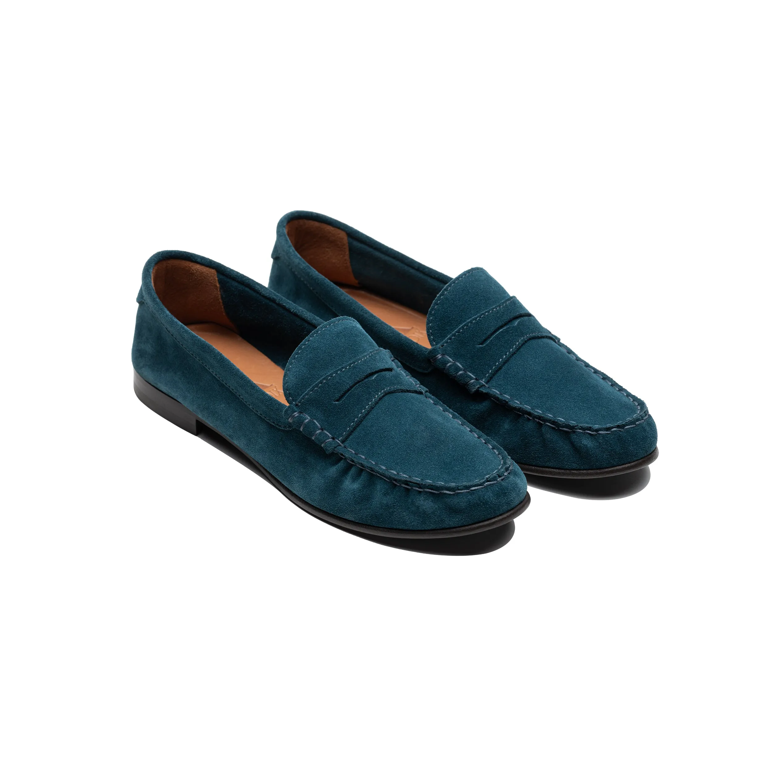 Penny Loafer Suede Petrol Blue