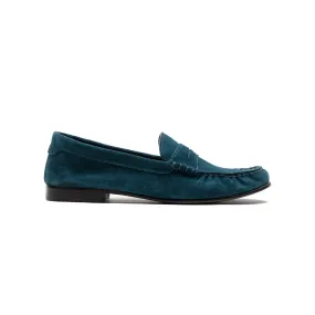 Penny Loafer Suede Petrol Blue