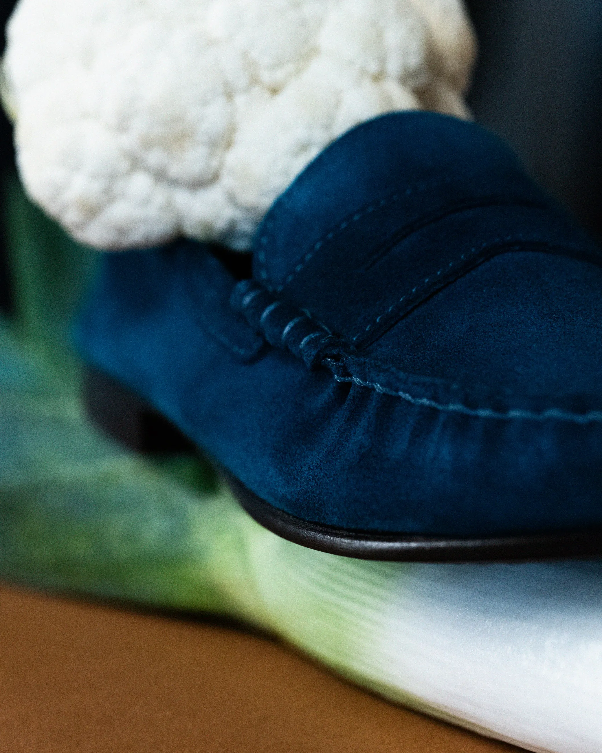 Penny Loafer Suede Petrol Blue