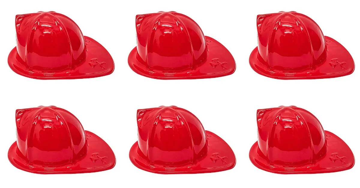 Plastic Dress Up Hats For Kids 6 Pack - Assorted