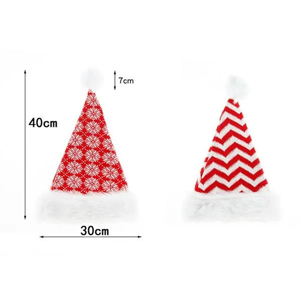 Plush Knitted Christmas Hat