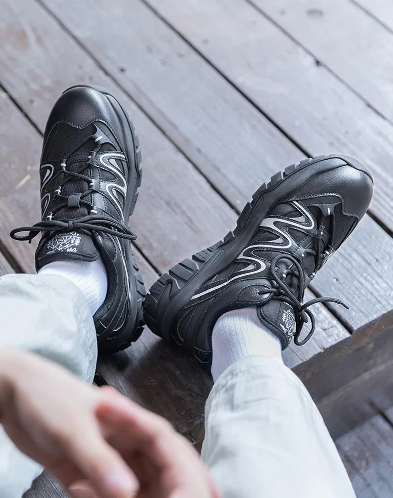 Retro Black Warrior Running Sports Mountaineering Hiking Men's Casual Shoes