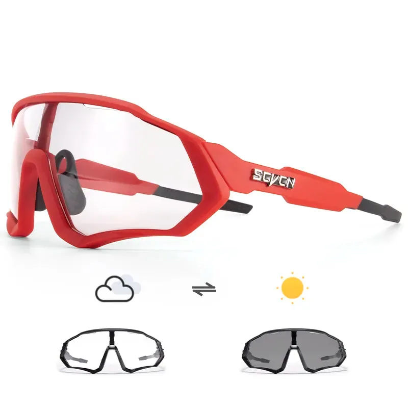 Scvcn Photochromic Cycling Glasses Cool Bike Sunglasses Sports Bicycle Eyewear Mountain Cycl Goggles UV400 MTB Road Men Driving