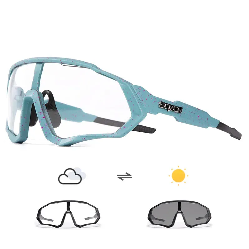 Scvcn Photochromic Cycling Glasses Cool Bike Sunglasses Sports Bicycle Eyewear Mountain Cycl Goggles UV400 MTB Road Men Driving