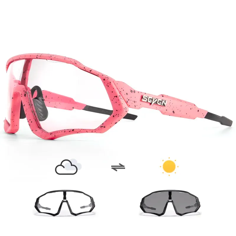 Scvcn Photochromic Cycling Glasses Cool Bike Sunglasses Sports Bicycle Eyewear Mountain Cycl Goggles UV400 MTB Road Men Driving
