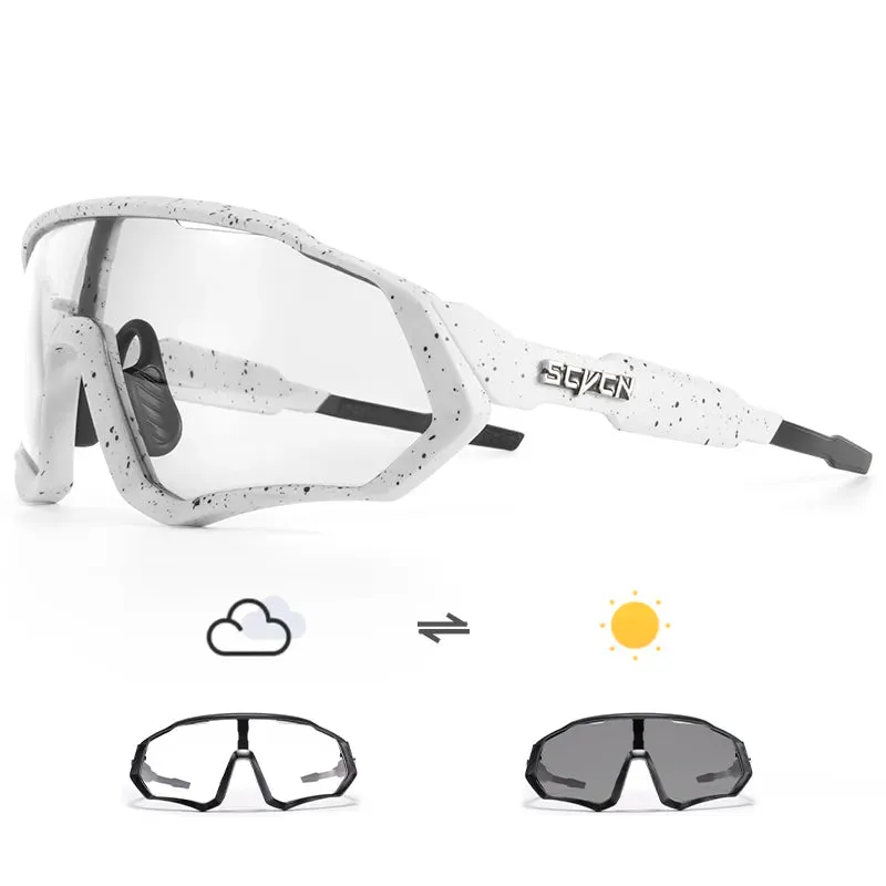 Scvcn Photochromic Cycling Glasses Cool Bike Sunglasses Sports Bicycle Eyewear Mountain Cycl Goggles UV400 MTB Road Men Driving