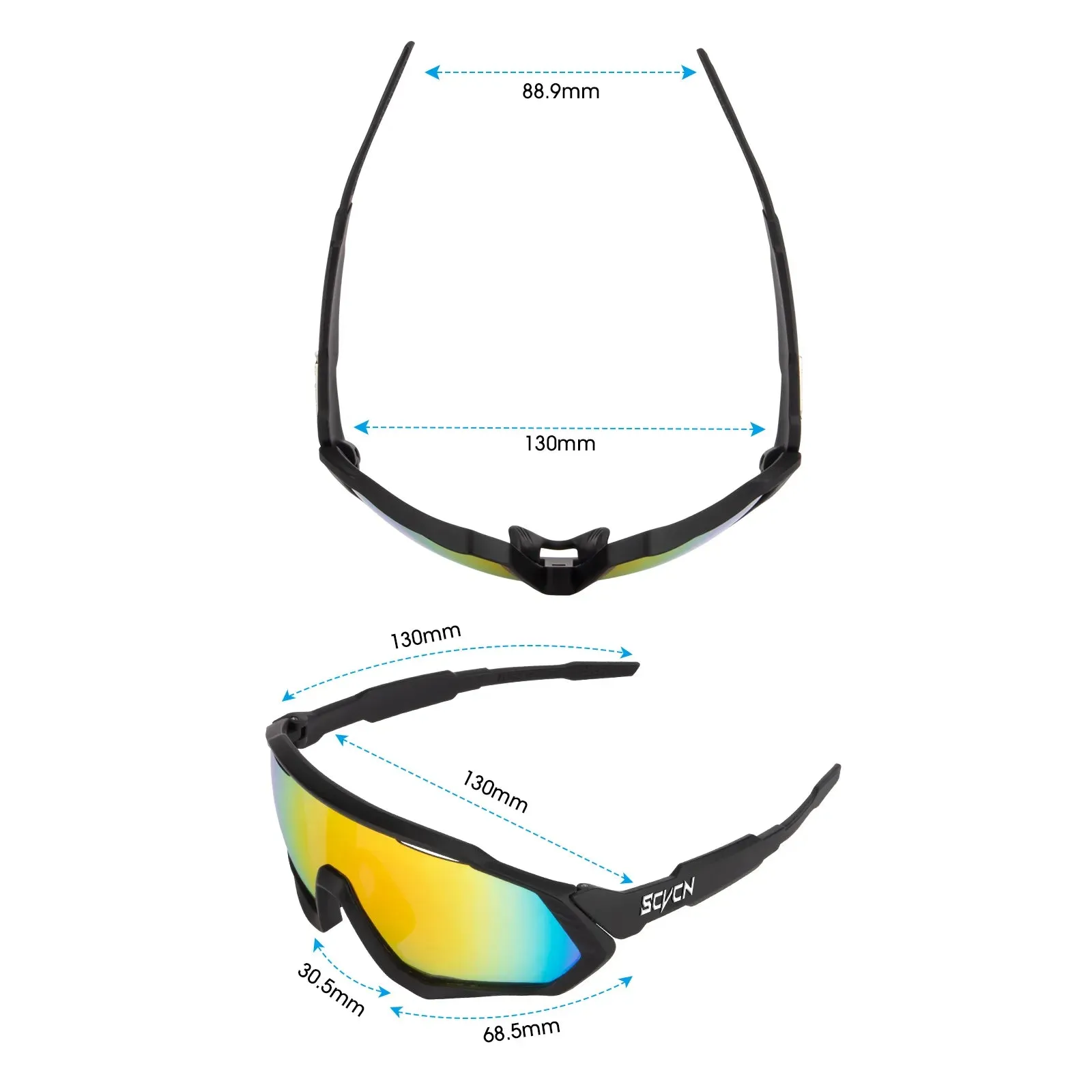 Scvcn Photochromic Cycling Glasses Cool Bike Sunglasses Sports Bicycle Eyewear Mountain Cycl Goggles UV400 MTB Road Men Driving