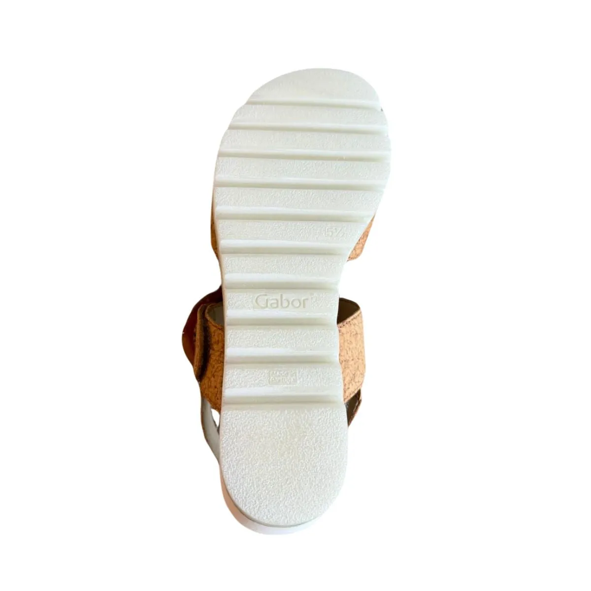 Slingback Platform Wedge Sandals - Cork