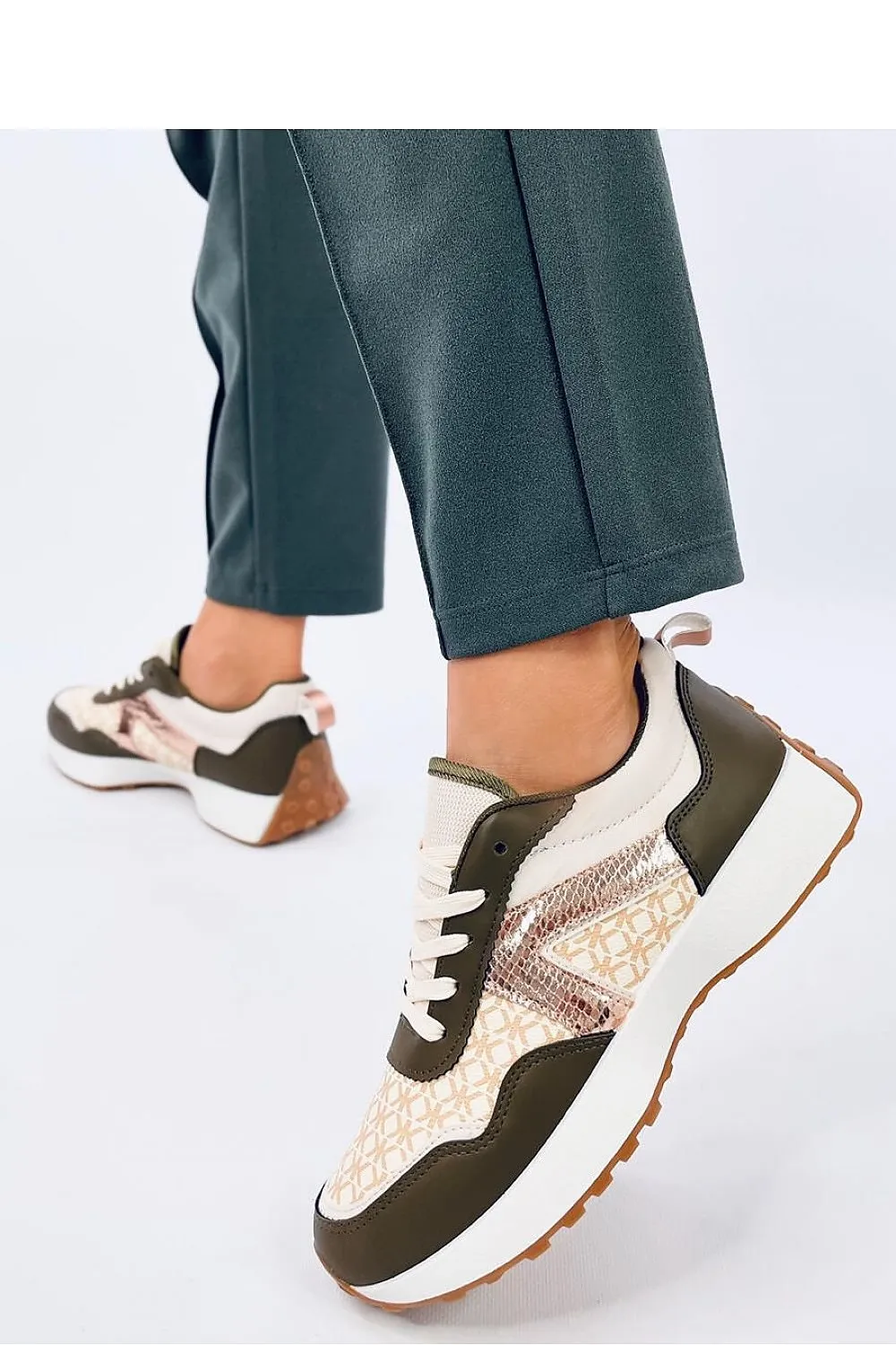 Sporty Glamour Ecological Leather Sneakers